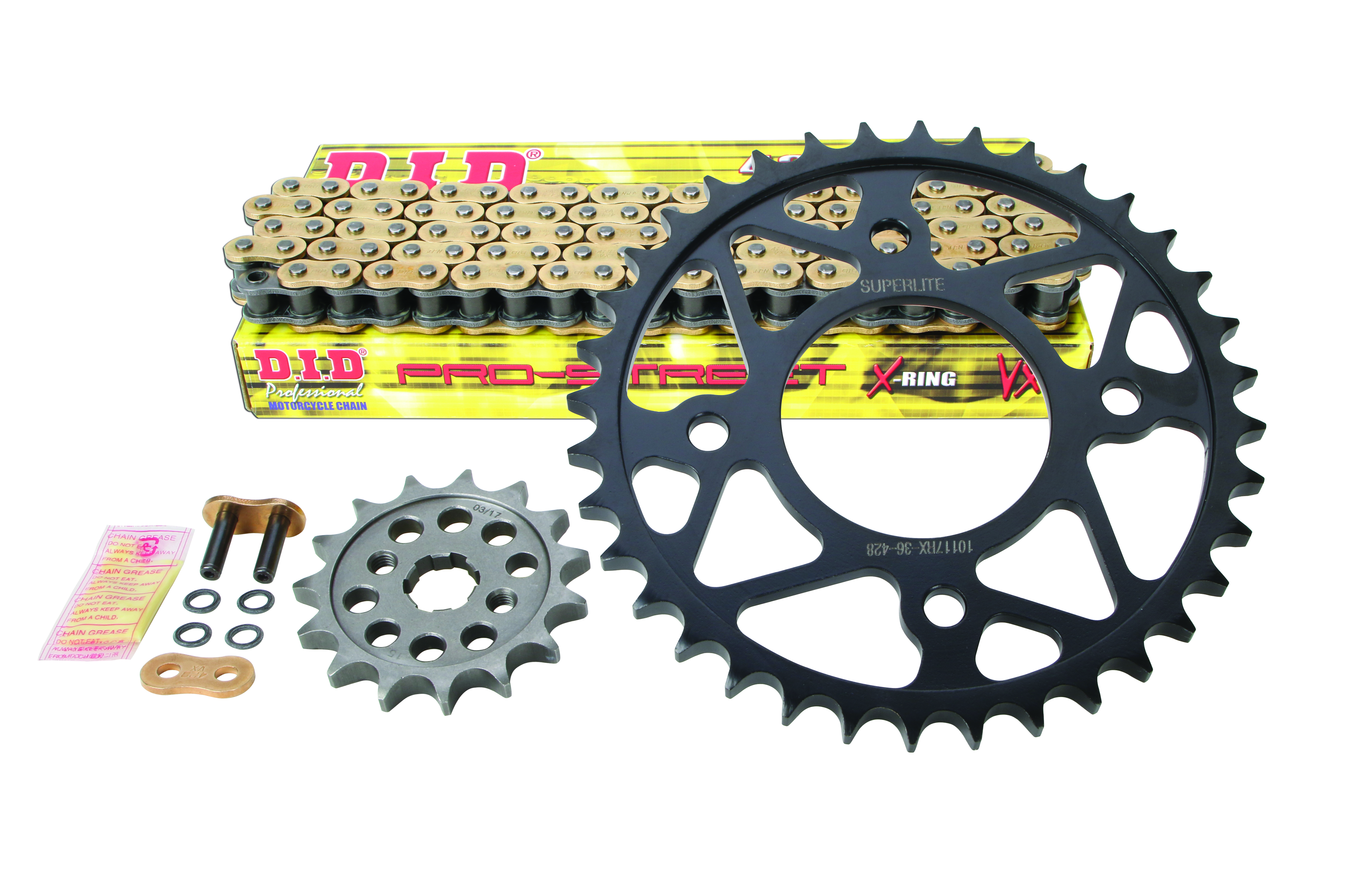 Superlite kit with D.I.D. 428VX X-ring chain